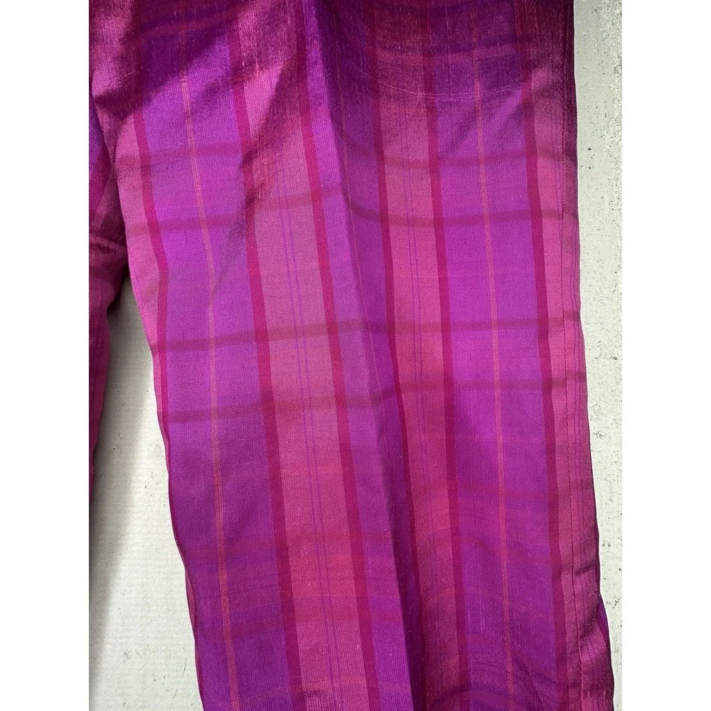 Vintage SilK Y2K Ice Brand Pink/Purple Plaid Patterned Pants | RARE | Size: 10 - Picture 7 of 13